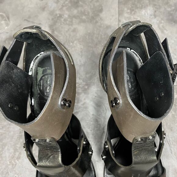 Tory Burch Teagan Stingray Leather Cage Heels Size 7.5 - Picture 8 of 11